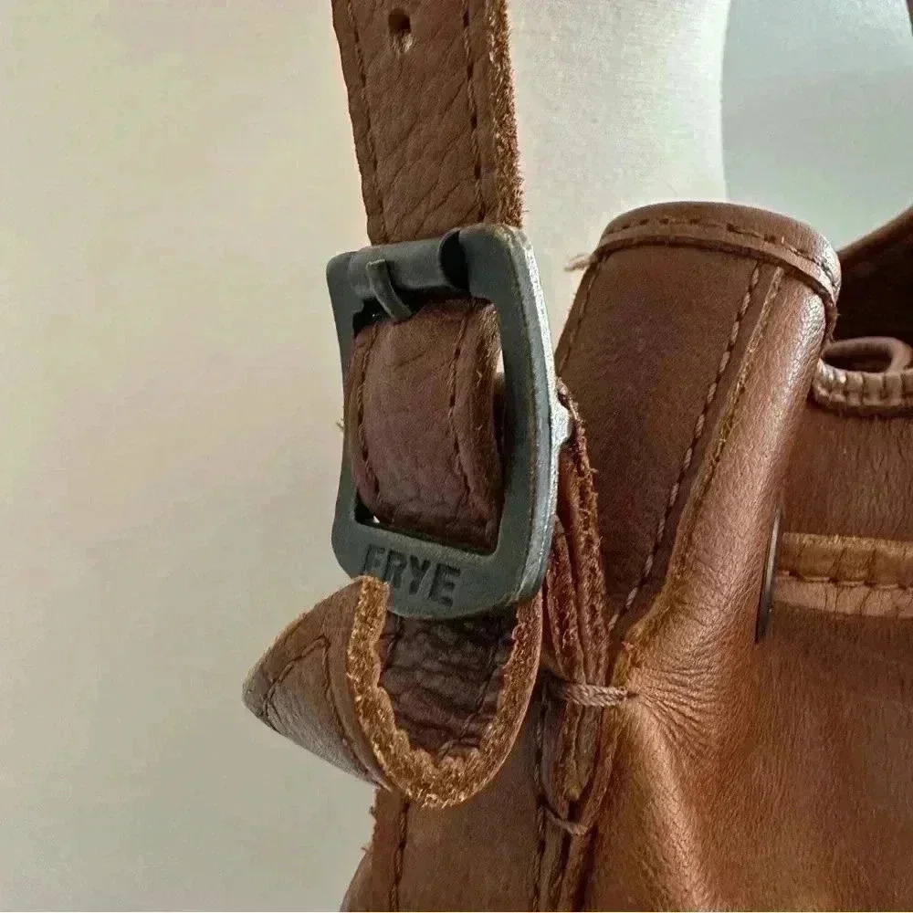 Frye Large Leather Drawstring Bag - image 6